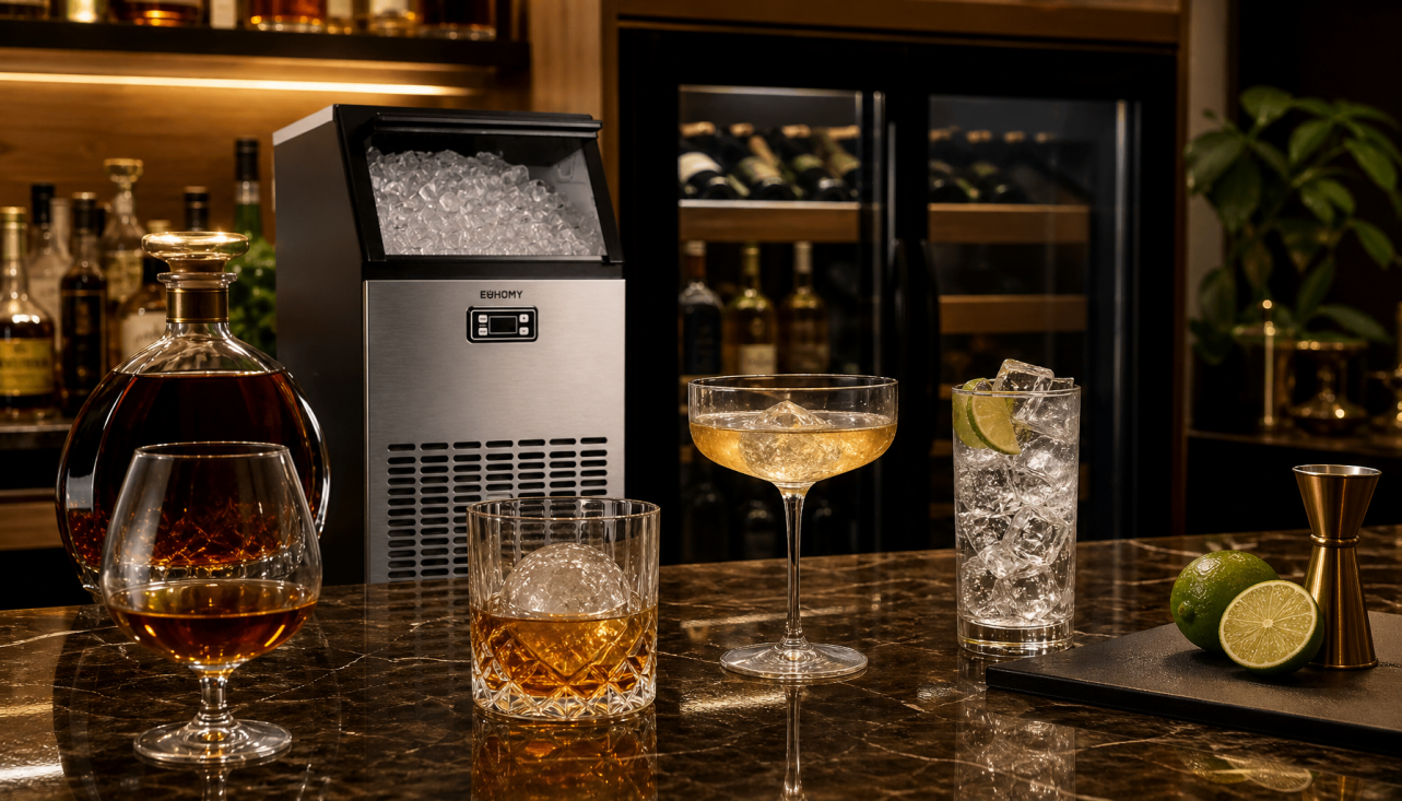 bartenders glass shapes spirits ice makers