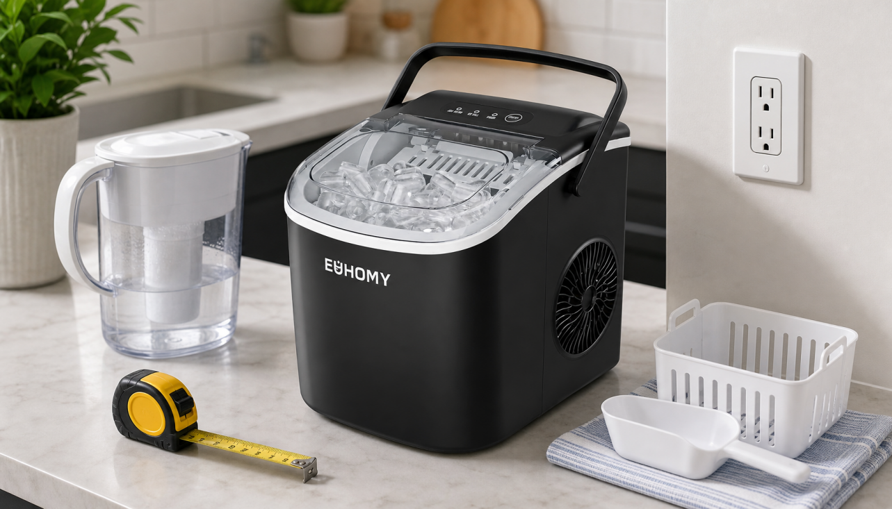 new countertop ice maker first use setup
