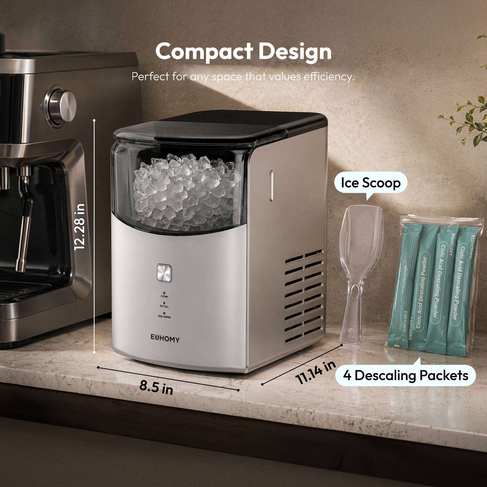 Euhomy Pearl L1 Max Nugget Ice Maker