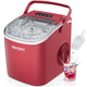 EUHOMY Dart H1 Portable Bullet Ice Maker Countertop With Handle - Red,12 inch, 26 Lbs/24H, Ready 9 Bullets in 6 Mins, Self-Cleaning