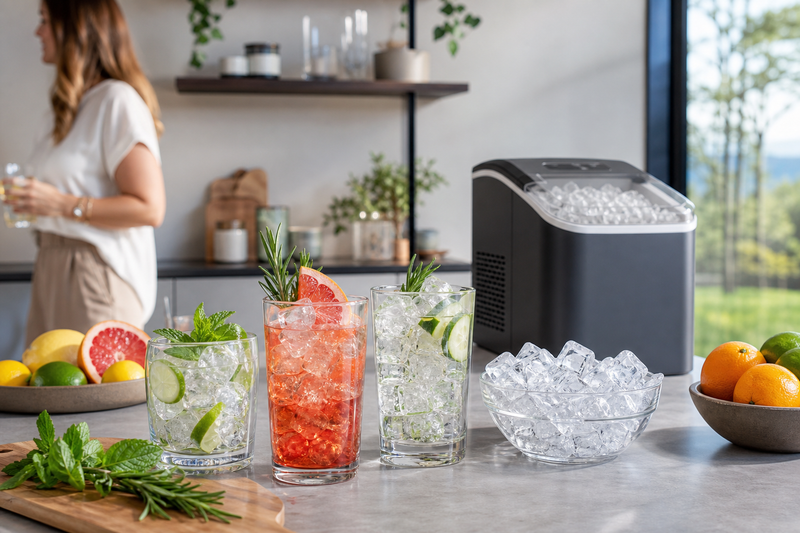 The Rise of Ice as a Focal Point in Minimalist Drink Presentation