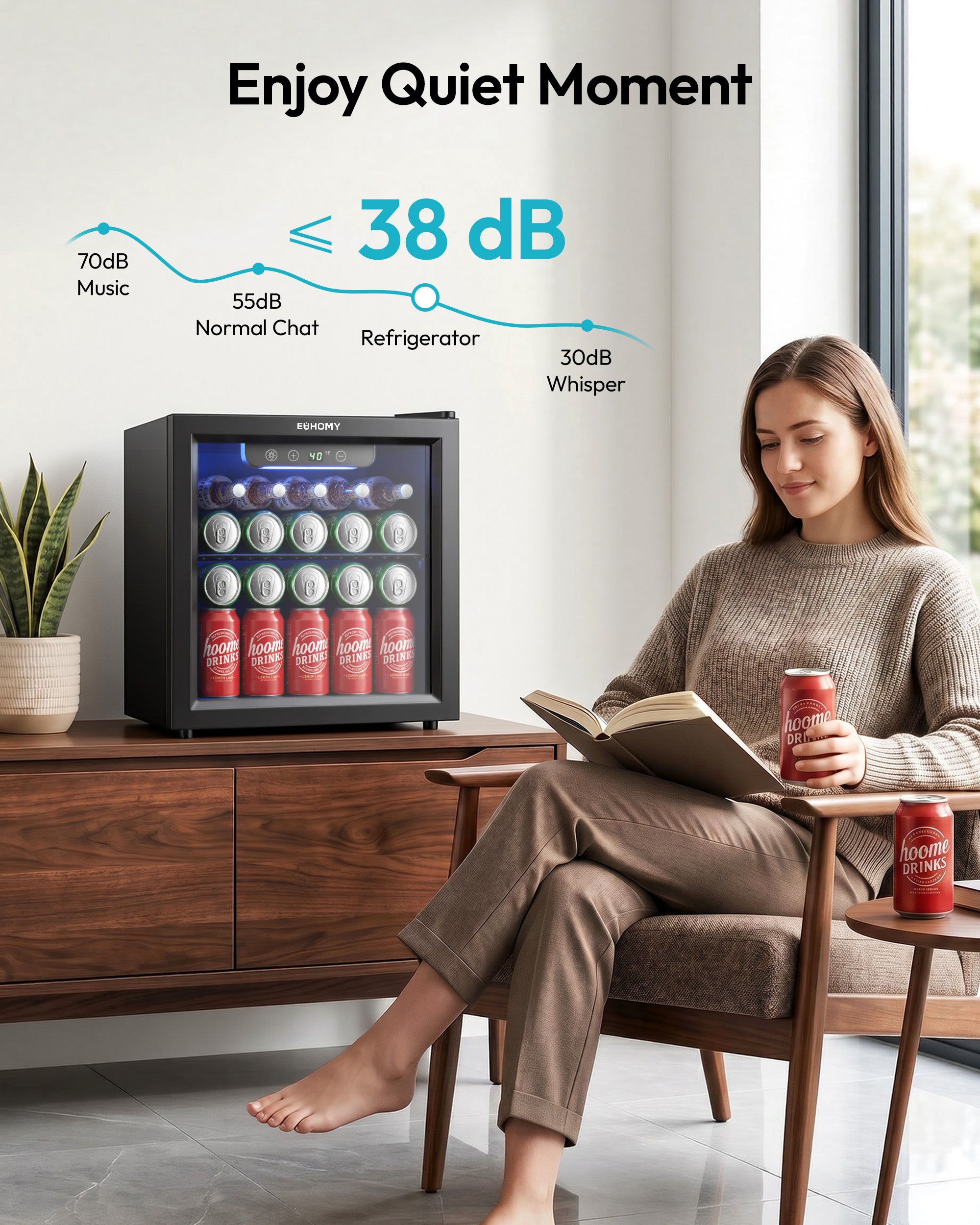 Euhomy Fizz 55 Beverage Refrigerator
