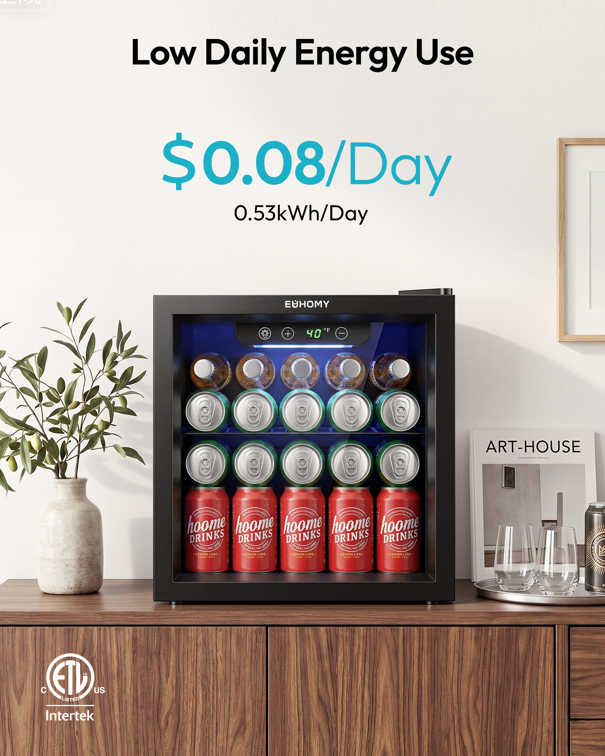 Euhomy Fizz 55 Beverage Refrigerator