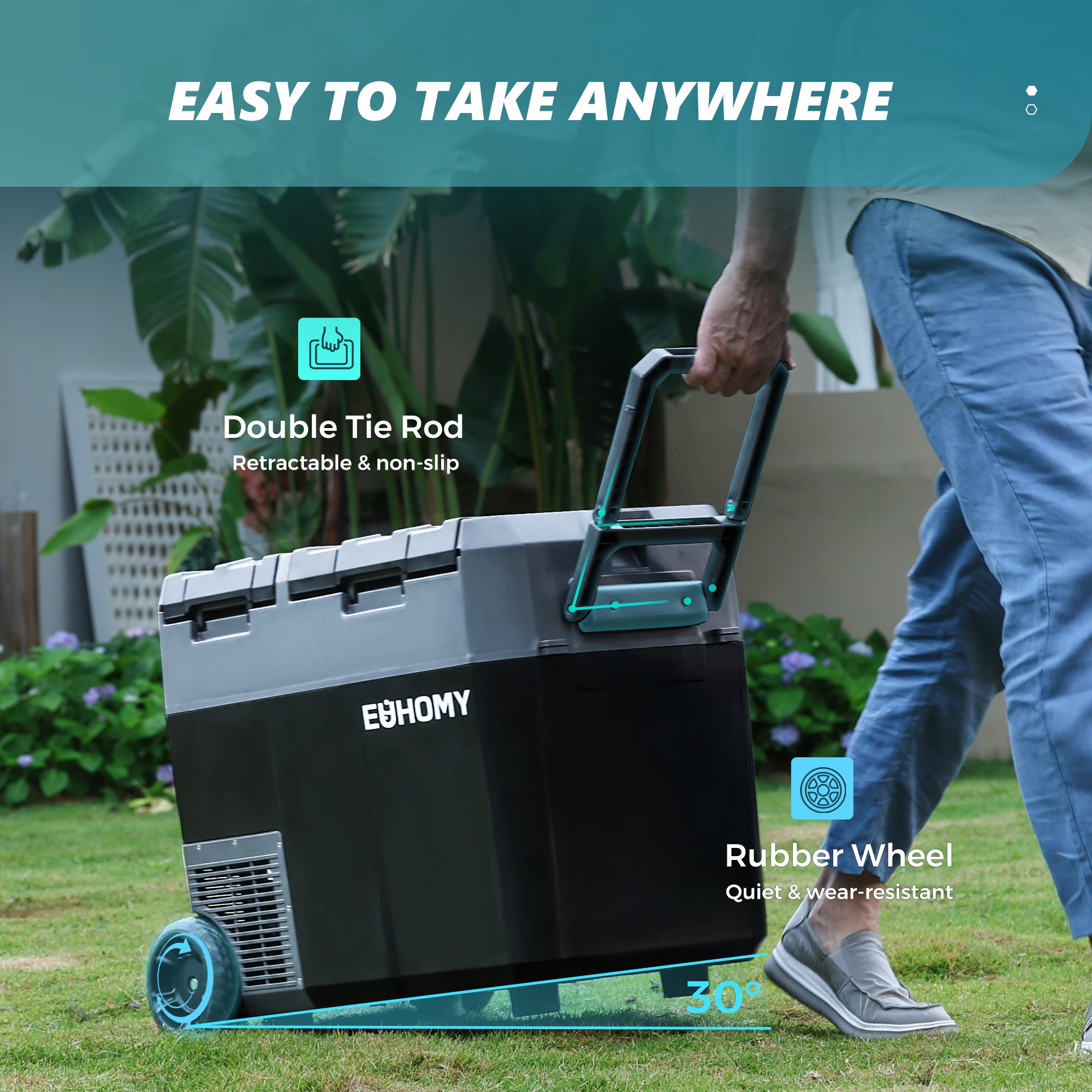 EUHOMY 12 Volt Fridge with Ice Maker Large Capacity Design Camp Refrigerator - Euhomy