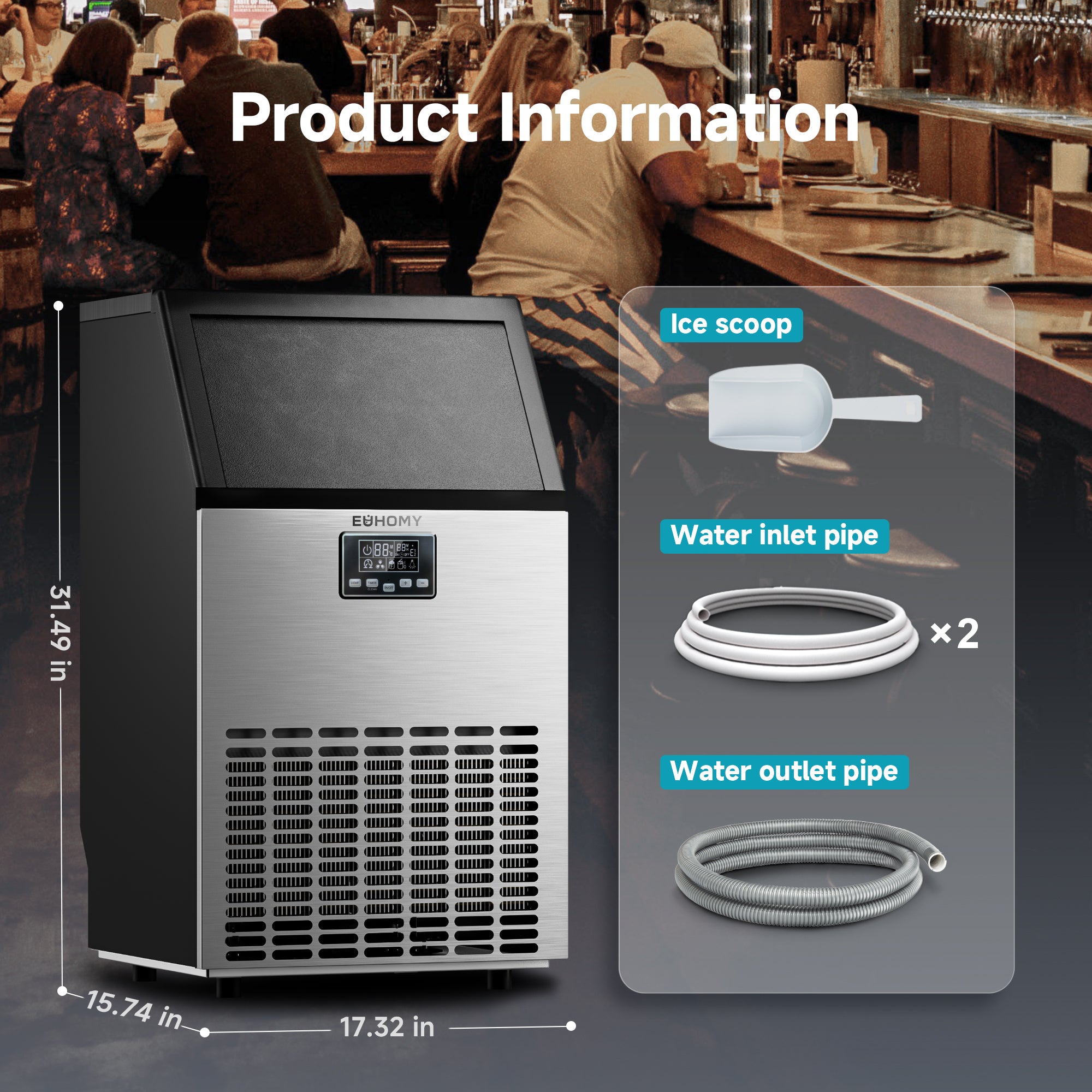 Euhomy Moon SE Crescent Commercial Ice Maker